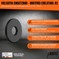 Unterlegscheibe | DIN9021 | Edelstahl | beschichtet 3